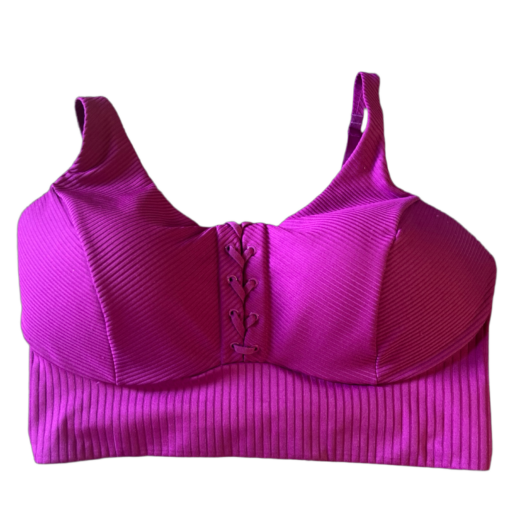 Pink Victoria’s Secret flow on point medium support padded sports bra, size 36 DDD.